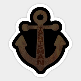 Yachtsman Anchor Rustic Sailor Crew Sticker